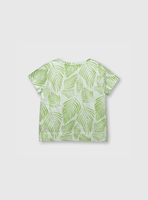 Polera De Niña Tropical Blanco (2 A 12 Años) Colloky-1