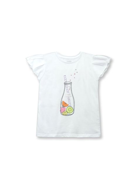 Polera De Niña Botella Blanco (2 A 12 Años) Colloky-0