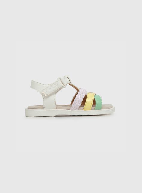Sandalia Niña Velcro Blanco (21 A 27) Colloky-1