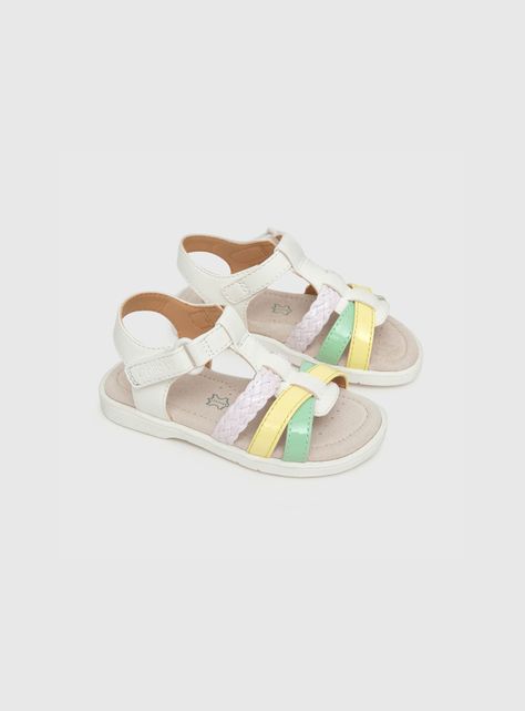 Sandalia Niña Velcro Blanco (21 A 27) Colloky-0