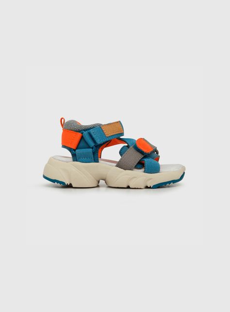 Sandalia De Niño Straps Chunky Azul (21 A 27) Colloky-1