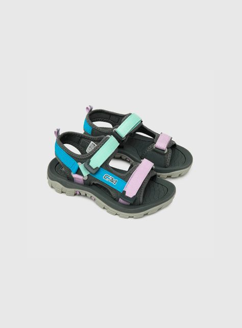 Sandalia De Niña Con Velcro Gris (28 A 36) Colloky-0