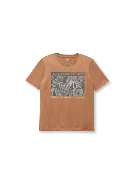 Polera De Niño Tropical Café (2 A 12 Años) Colloky-0