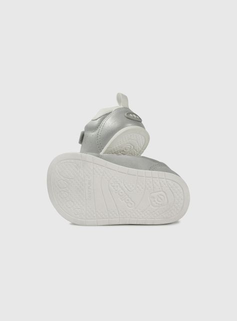 Zapatilla Niña Gris Espejado Plata 55837 Colloky-2