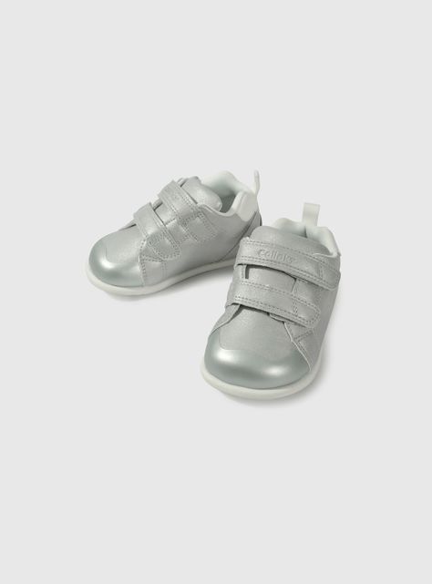 Zapatilla Niña Gris Espejado Plata 55837 Colloky-3