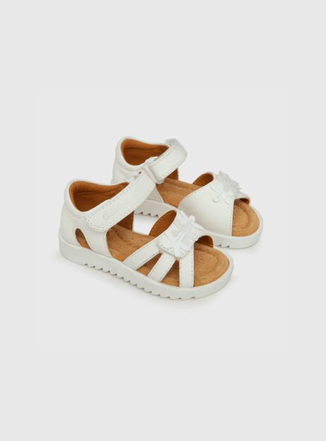 Sandalia Niña Dos Velcros Blanco (21 A 27) Colloky-0
