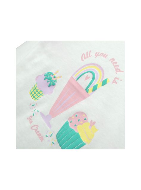 Polera De Bebé Niña Helado Blanco (3 A 36 Meses) Colloky-2