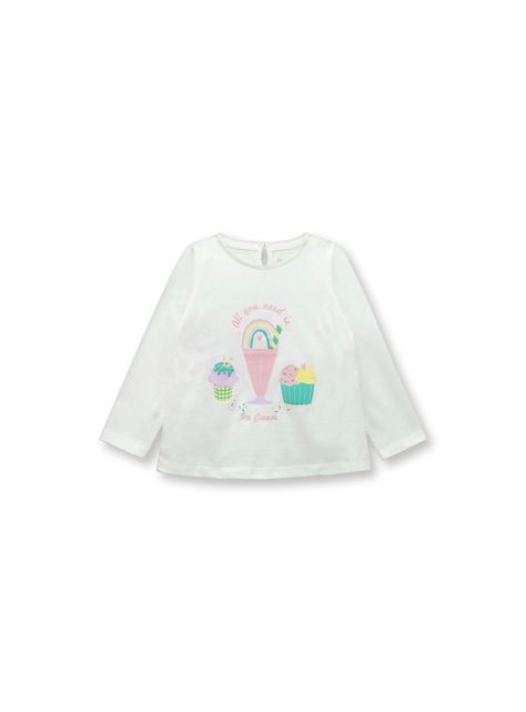 Polera De Bebé Niña Helado Blanco (3 A 36 Meses) Colloky-0