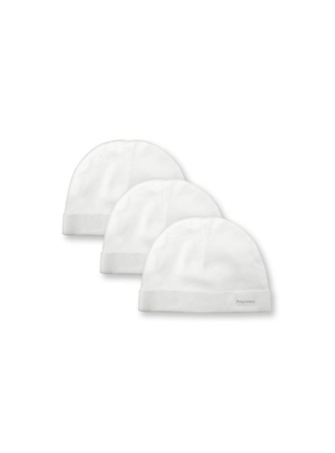 Gorro Bebé Algodón 3 Pack Blanco (Talla Única) Colloky-0