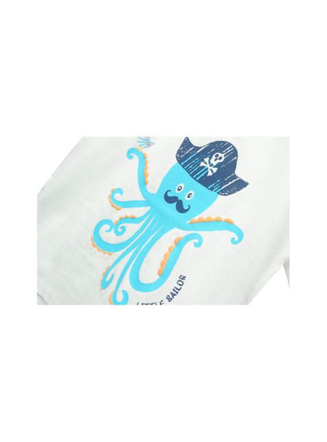 Polera De Bebé Niño Pulpo Blanco (3 A 36 Meses) Colloky-2