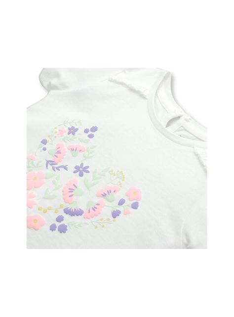 Polera De Bebé Niña Corazon Blanco (3 A 36 Meses) Colloky-2