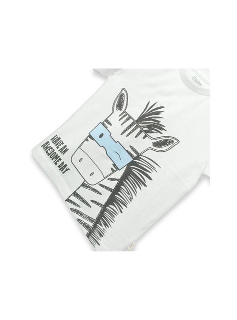 Polera De Bebé Niño Cebra Blanco (3 A 36 Meses) Colloky-2