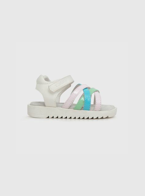 Sandalia Niña Con Velcro Blanco (21 A 27) Colloky-1