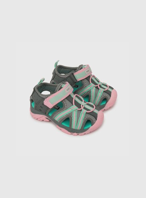 Sandalia De Niña Cintas Cruzadas Gris (21 A 27) Colloky-0