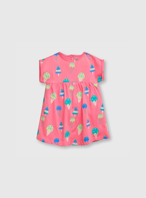 Vestido Niña Estampado Rosado (3 A 36 Meses) Colloky-0
