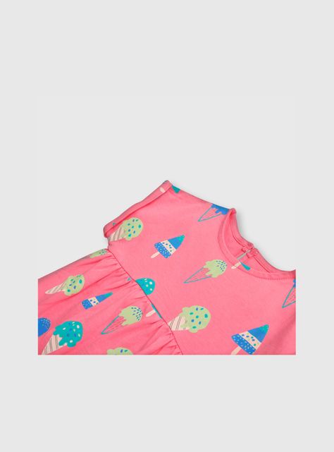 Vestido Niña Estampado Rosado (3 A 36 Meses) Colloky-2
