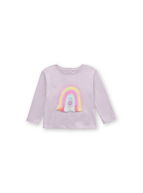 Polera De Bebé Niña Arcoiris Lila (3 A 36 Meses) Colloky-0