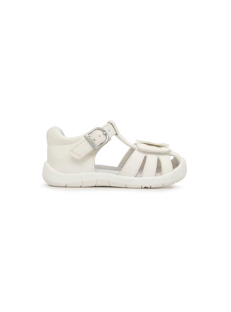 Sandalia De Niña Doble Ajuste Blanco (21 A 27) Colloky-1