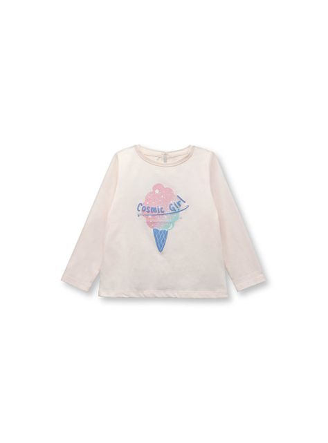 Polera Bebé Niña Helado Rosa Pastel (3 A 36 Meses) Colloky-0