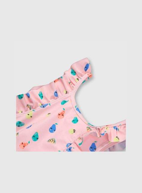 Traje De Baño Niña Rosado (3 A 36 Meses) Colloky-2