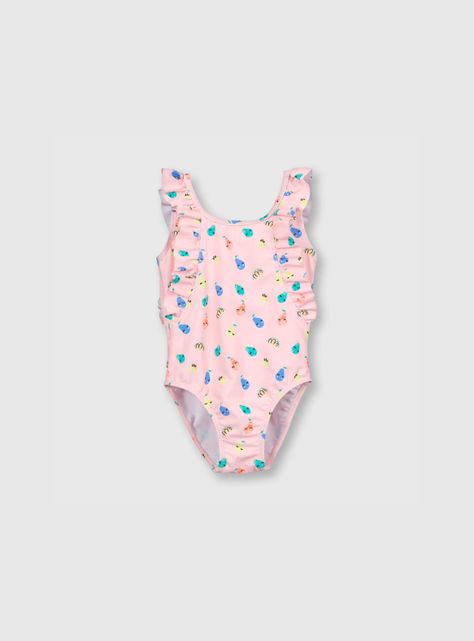 Traje De Baño Niña Rosado (3 A 36 Meses) Colloky-0