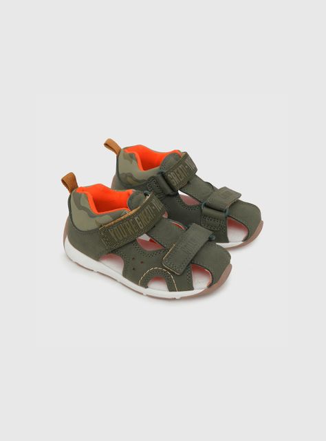 Sandalia De Niño 2 Velcros Verde (18 A 21) Colloky-0