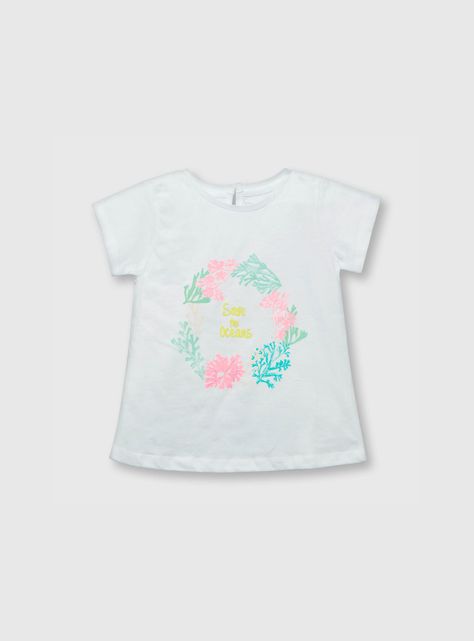 Polera De Bebe Niña Algas Blanco (3 A 36 Meses) Colloky-0
