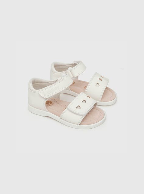 Sandalia De Niña Corazones Blanco (21 A 27) Colloky-0