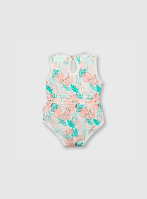 Osito De Bebe Niña Safari Blanco (0 A 9 Meses) Colloky-1