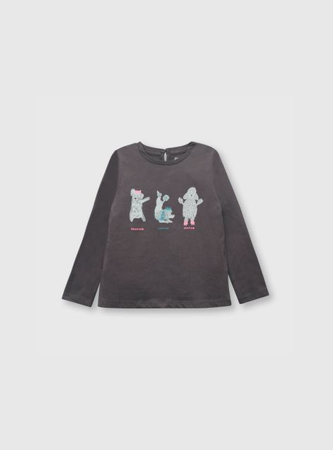 Polera Niña Gris (3 A 36 Meses) Colloky-0