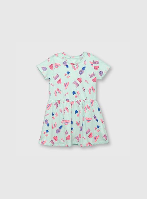 Vestido De Niña Estampado Calipso (2 A 12 Años) Colloky-0