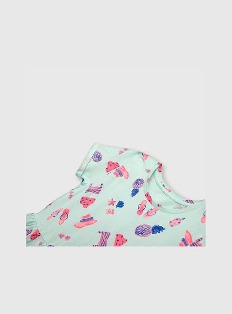Vestido De Niña Estampado Calipso (2 A 12 Años) Colloky-2