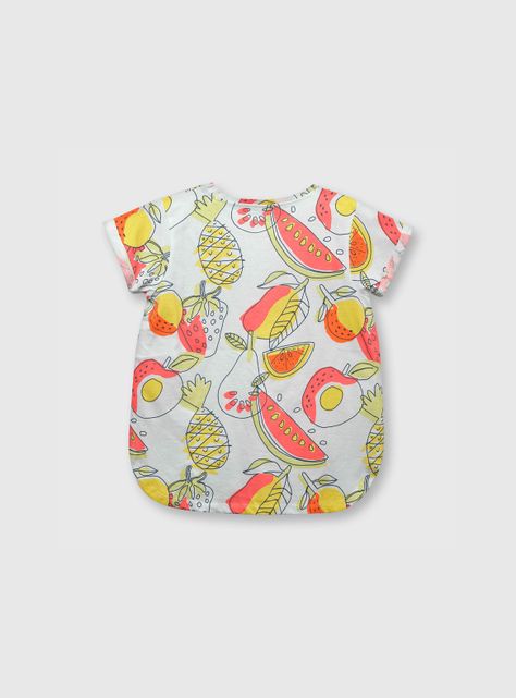 Polera De Niña Frutas Blanco (2 A 12 Años) Colloky-1