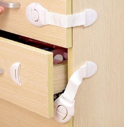 Set 20 Seguro De Puertas Para Bebés Y Niños blanco-0