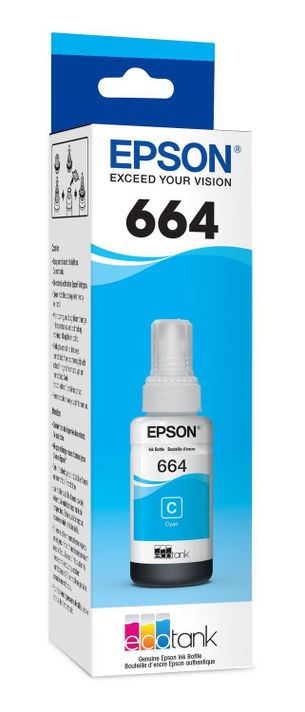 Tinta Epson T664 Original / Comercial Belsan Cyan-1
