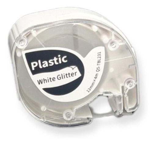 Cinta Etiquetas Para Impresora P12 Compatible Con Dymo Blanco Glitter-0