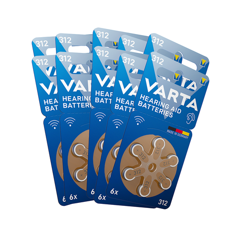 Pack 60 Pilas Varta Audífono Tamaño 312-0
