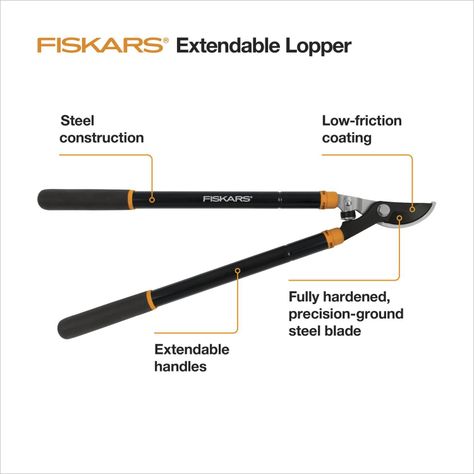 Tijerón de podar Cortarramas Extensible Fiskars corte angular-2