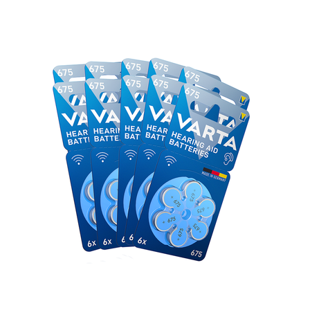 Pack 60 Pilas Varta Audífono Tamaño 675-0