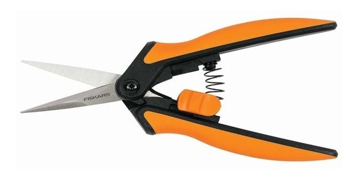 Tijera Floral Detalles Microtip Fiskars Para Tallos Y Hojas-1