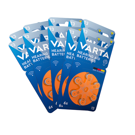 Pack 60 Pilas Varta Audífono Tamaño 13-0