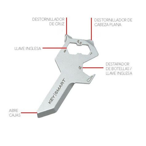 Multiherramienta de Llavero Lobo Keysmart  -1