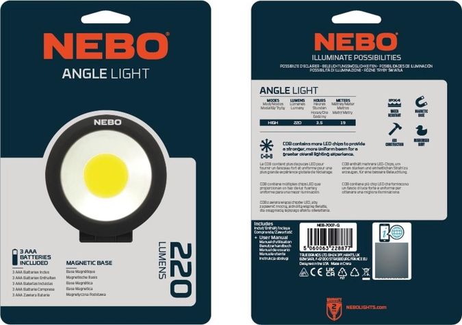 Linterna Led Nebo Multifuncional Angle Light 220 Lumenes-7