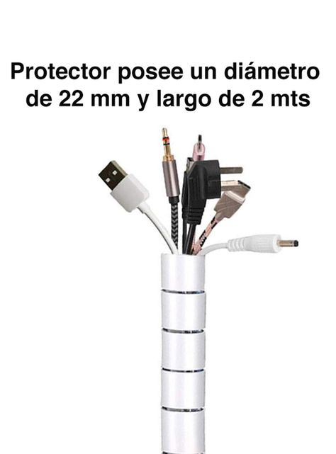 Protector De Cables Electricos 2 Mts Blanco-2