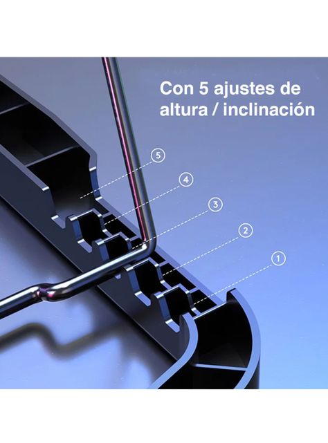Ventilador notebook 4 ventiladores ajustable NW-638A-2