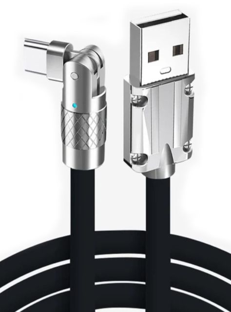 Cable USB C 120W a USB Angulo 180 grados-0
