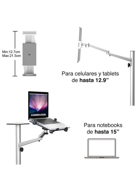 Stand para Notebook Macbook iPad aluminio 105 cms	-3