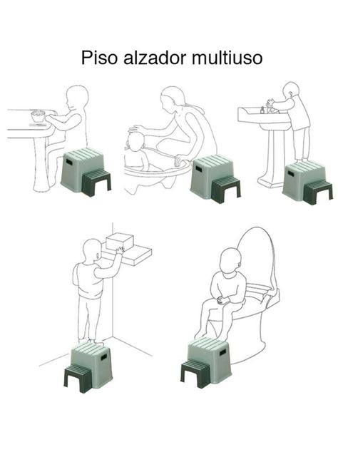 Piso Niños Baño Multiuso doble escalón hasta 100KG	-2