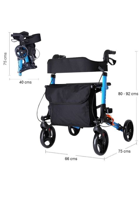 Burrito Andador con ruedas y asiento Ortopédico plegable-3