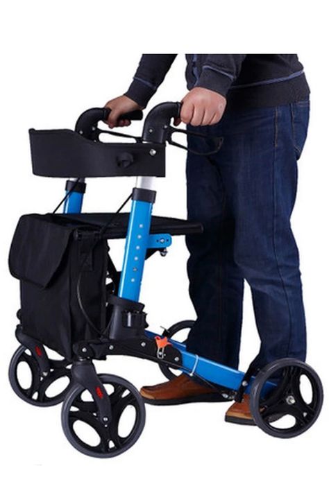 Burrito Andador con ruedas y asiento Ortopédico plegable-2